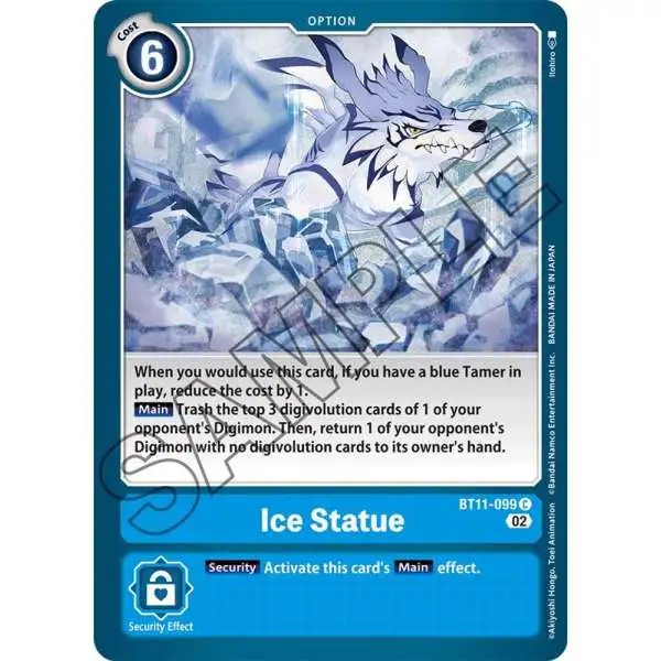 Digimon Trading Card Game Dimensional Phase Common Ice Statue BT11-099