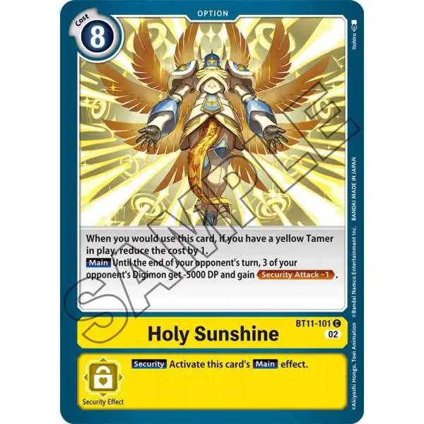 Digimon Trading Card Game Dimensional Phase Common Holy Sunshine BT11-101