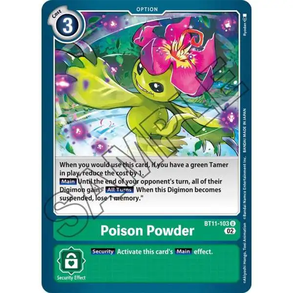 Digimon Trading Card Game Dimensional Phase Uncommon Poison Powder BT11-103