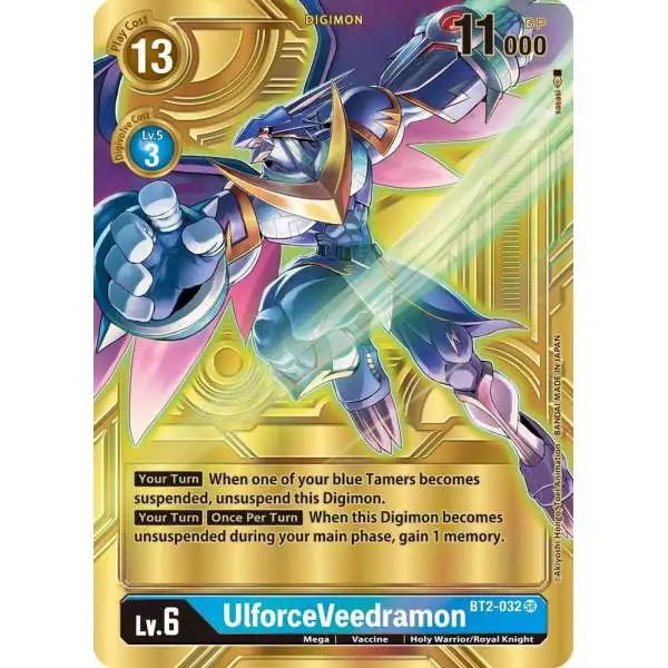 Digimon Trading Card Game Dimensional Phase Reprints Super Rare UlforceVeedramon BT2-032 [Alternate Art]