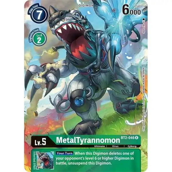 Digimon Trading Card Game Dimensional Phase Rare MetalTyrannomon BT2-046 [Alternate Art]
