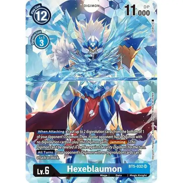 Digimon Trading Card Game Dimensional Phase Super Rare Hexeblaumon BT5-032 [Alternate Art]