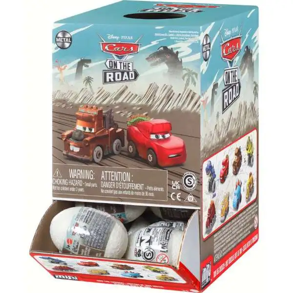Disney Cars On The Road Die Cast Mini Racers Dino Egg Cruisers Mystery Box [36 Packs]