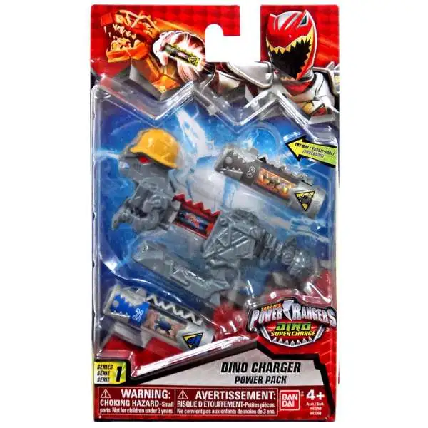 Power Rangers Dino Super Charge Gray Dino Charger Power Pack #43268 [with Hardhat]