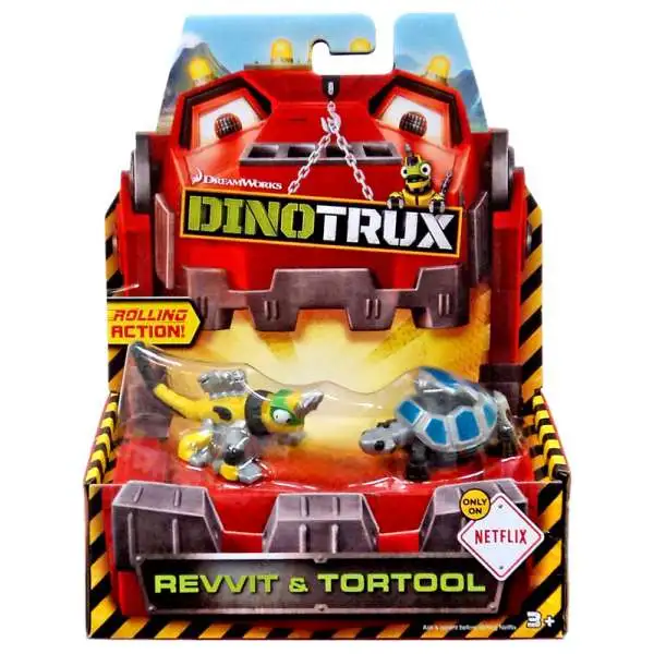 Dinotrux Revvit & Tortool Diecast Figure 2-Pack