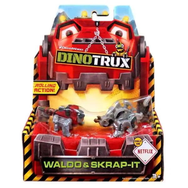 Dinotrux Waldo & Skrap-It Diecast Figure 2-Pack