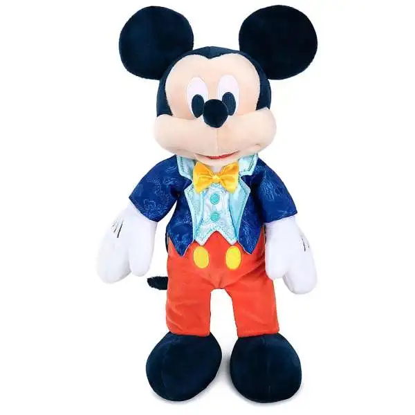 Disney Sorcerer Mickey Mouse Sequined Plush Fantasia 80th Anniversary 15  Plush NWT 