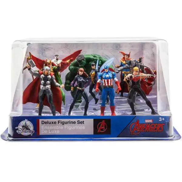 Disney Marvel Avengers Exclusive 10-Piece Deluxe PVC Figure Playset