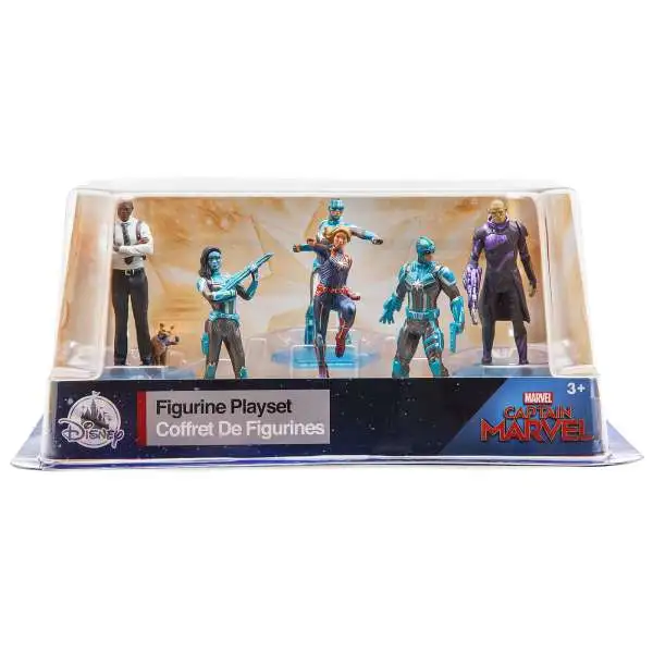 Disney Captain Marvel Exclusive 6-Piece PVC Figure Play Set [Damaged Package]