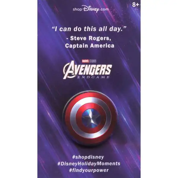 Disney Marvel Avengers Endgame Captain America Shield Exclusive 1.5-Inch Button