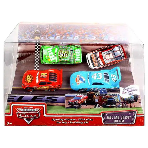 Disney / Pixar Cars The World of Cars Multi-Packs Race and Chase 4-Pack Diecast Car Set