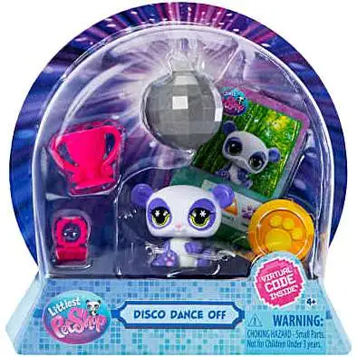 Littlest Pet Shop 2024 Generation 7 Disco Dance Off Panda Exclusive Mini Figure [with Virtual Code]