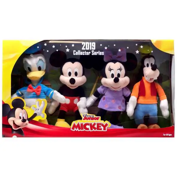 Disney Junior 2019 Collector Series Donald, Mickey, Minnie & Goofy 8.5-Inch Plush 4-Pack Set