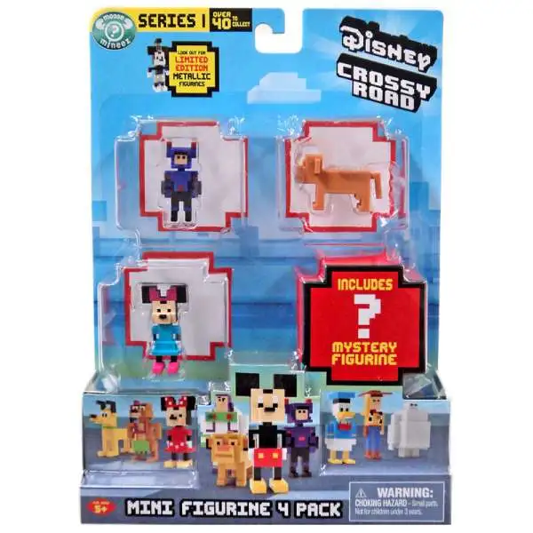 Crossy Road Disney Hiro, Nala, Minnie & Mystery Figure Mini Figure 4-Pack