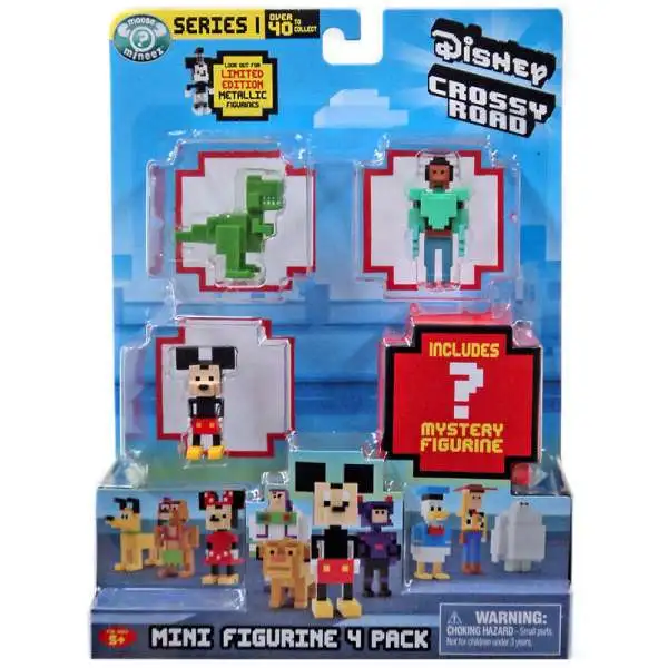 Crossy Road Disney Series 1 Rex, Wasabi, Mickey & Mystery Figure Mini Figure 4-Pack
