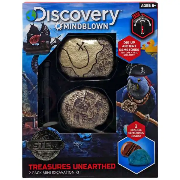 Discovery #Mindblown Treasures Unearthed 2-Pack Mini Excavation Kit
