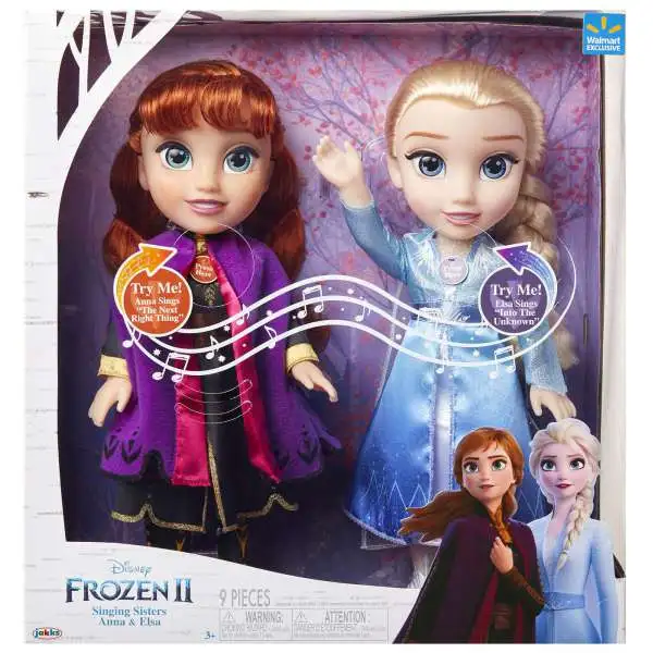 Disney Frozen 2 Singing Sisters Anna & Elsa Exclusive 14-Inch Doll 2-Pack [with Sound, Damaged Package]