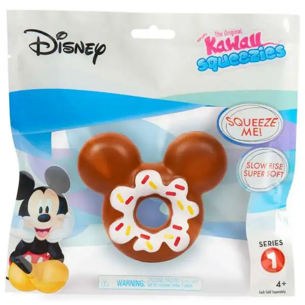 Disney The Original Kawaii Squeezies Series 1 Mickey Donut Squeeze Toy