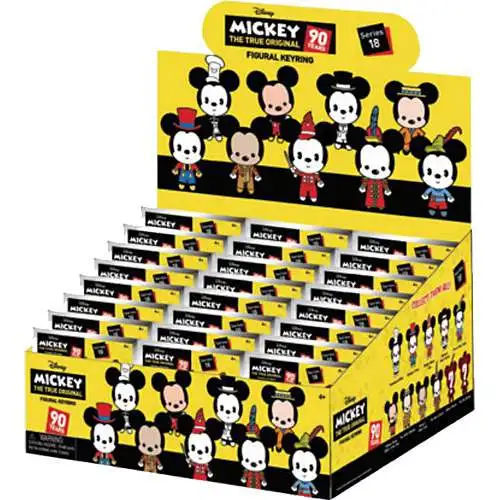 3D Figural Keyring Disney Series 18 Mickey Through the Years Mystery Box [24 Packs]