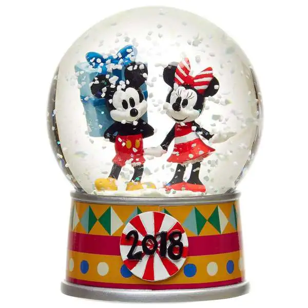 Disney 2018 Holiday Mickey & Minnie Mouse Exclusive Snow Globe