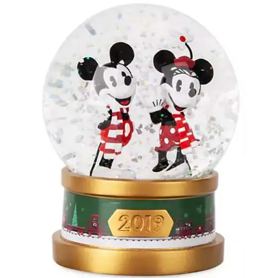 Disney 2019 Holiday Mickey & Minnie Mouse Exclusive Snow Globe