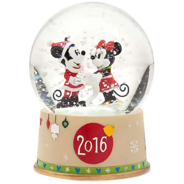 Disney 2016 Holiday Mickey & Minnie Mouse Exclusive Snow Globe