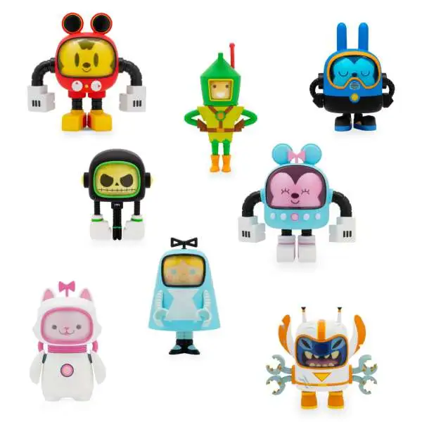Disney Eric Tan Mickey, Minnie, Oswald, Peter Pan, Alice, Stitch, Jack Skellington & Marie Exclusive 5-Inch Set of 8 Vinyl Figures