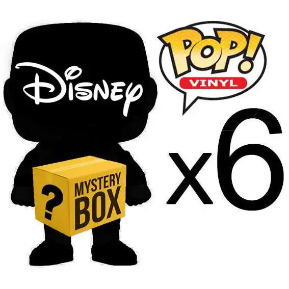 Funko POP! Disney DISNEY MYSTERY BOX LOT of 6 Funko POP! Vinyl Figures [Completely RANDOM, No Duplicates Per Box!]