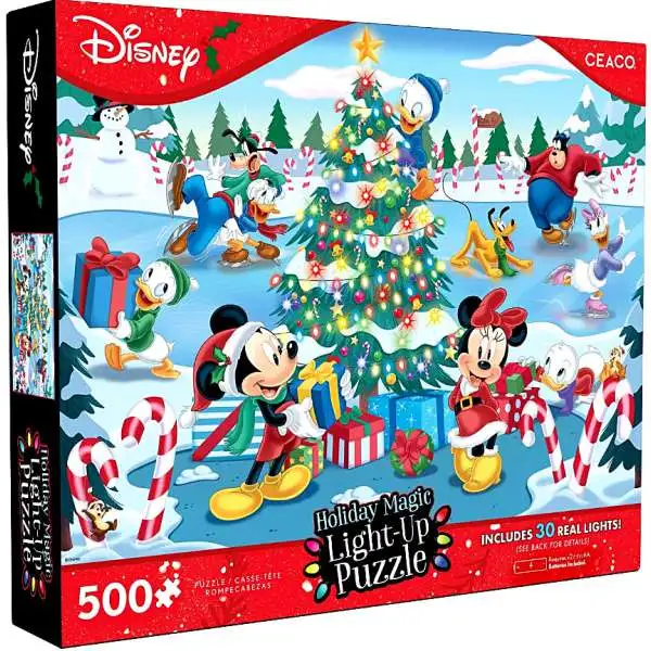 Disney Holiday Magic Mickey, Minnie & Friends Light-Up Puzzle