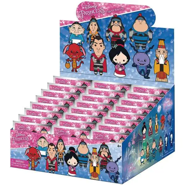 Disney Princess 3D Figural Keyring Disney Series 17 Mulan Mystery Box [24 Packs]