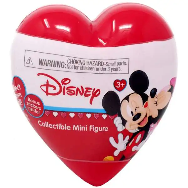 Disney Collectible Mini Figure Mickey & Minnie Mouse Mystery Pack [Valentine Heart, 1 RANDOM Figure]