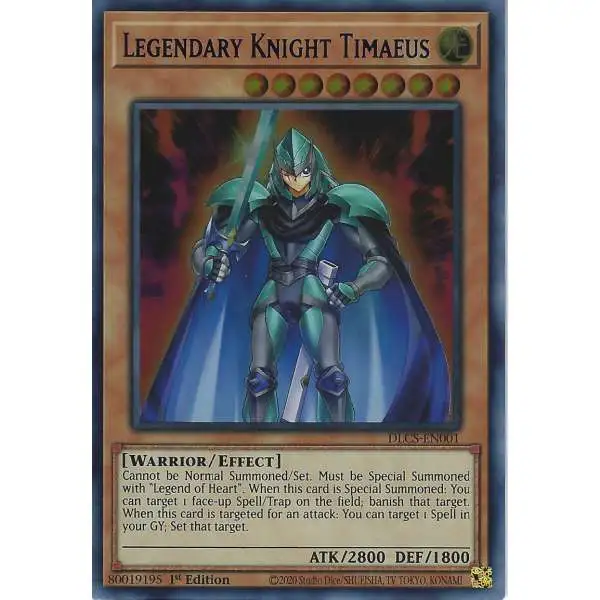 YuGiOh Trading Card Game Dragons of Legend: The Complete Series Ultra Rare Legendary Knight Timaeus DLCS-EN001 [Blue Variant]