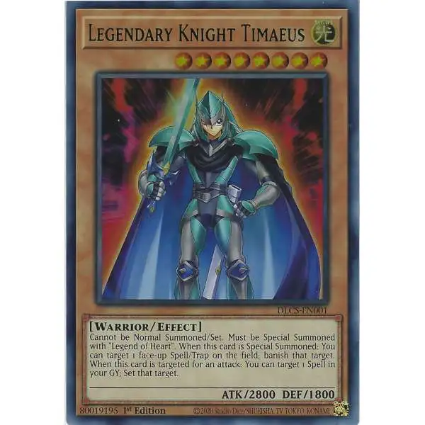 YuGiOh Trading Card Game Dragons of Legend: The Complete Series Ultra Rare Legendary Knight Timaeus DLCS-EN001 [Green Variant]