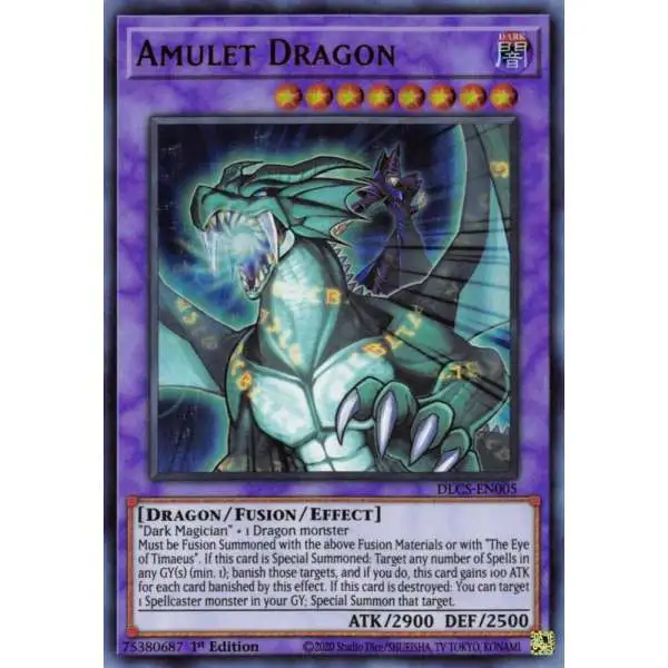 YuGiOh Trading Card Game Dragons of Legend: The Complete Series Ultra Rare Amulet Dragon DLCS-EN005