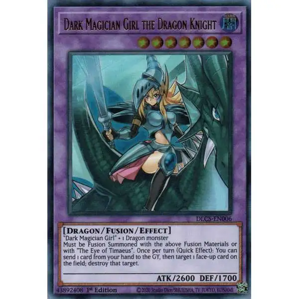 YuGiOh Trading Card Game Dragons of Legend: The Complete Series Ultra Rare Dark Magician Girl the Dragon Knight DLCS-EN006