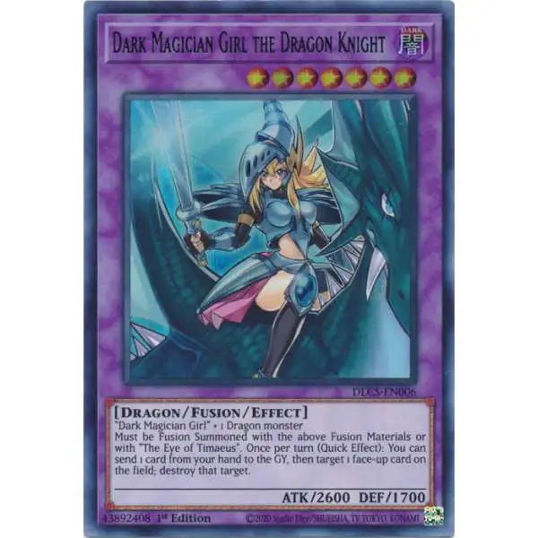 YuGiOh Trading Card Game Dragons of Legend: The Complete Series Ultra Rare Dark Magician Girl the Dragon Knight DLCS-EN006 [Blue Variant]
