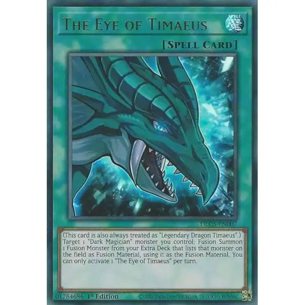 YuGiOh Trading Card Game Dragons of Legend: The Complete Series Ultra Rare The Eye of Timaeus DLCS-EN007