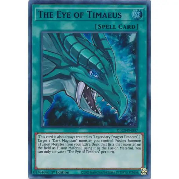 YuGiOh Trading Card Game Dragons of Legend: The Complete Series Ultra Rare The Eye of Timaeus DLCS-EN007 [Blue Variant]