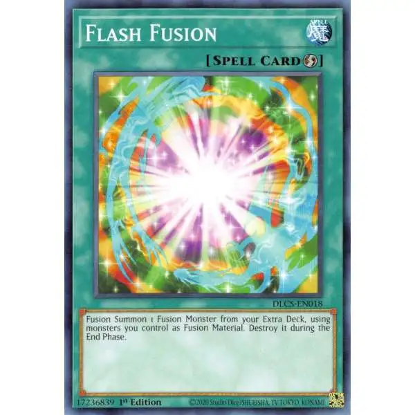 YuGiOh Trading Card Game Dragons of Legend: The Complete Series Common Flash Fusion DLCS-EN018