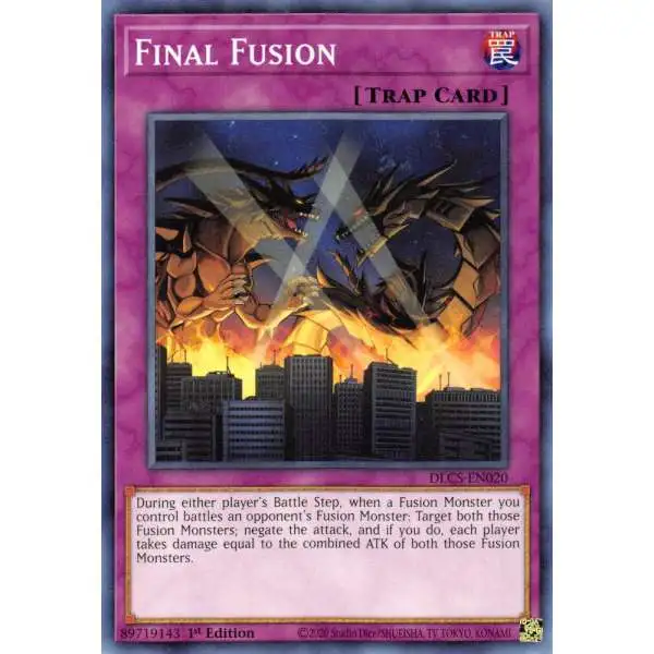 YuGiOh Trading Card Game Dragons of Legend: The Complete Series Common Final Fusion DLCS-EN020