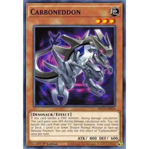 YuGiOh Trading Card Game Dragons of Legend: The Complete Series Common Carboneddon DLCS-EN024