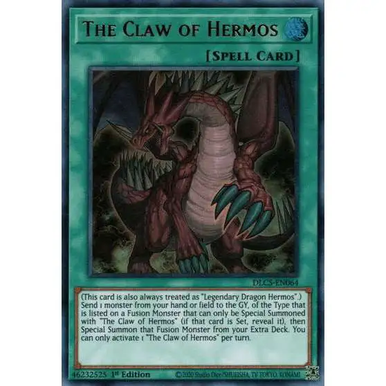 YuGiOh Trading Card Game Dragons of Legend: The Complete Series Ultra Rare The Claw of Hermos DLCS-EN064