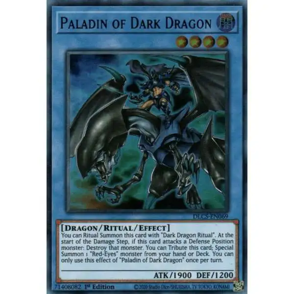 YuGiOh Trading Card Game Dragons of Legend: The Complete Series Ultra Rare Paladin of Dark Dragon DLCS-EN069