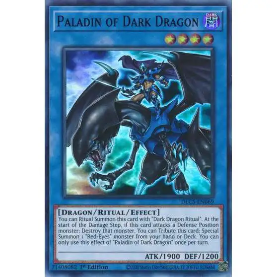 YuGiOh Trading Card Game Dragons of Legend: The Complete Series Ultra Rare Paladin of Dark Dragon DLCS-EN069 [Purple Variant]