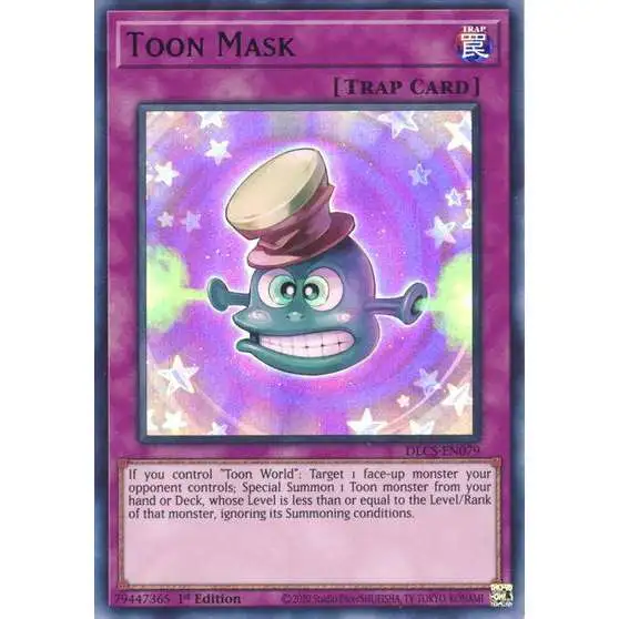 YuGiOh Trading Card Game Dragons of Legend: The Complete Series Ultra Rare Toon Mask DLCS-EN079 [Purple Variant]