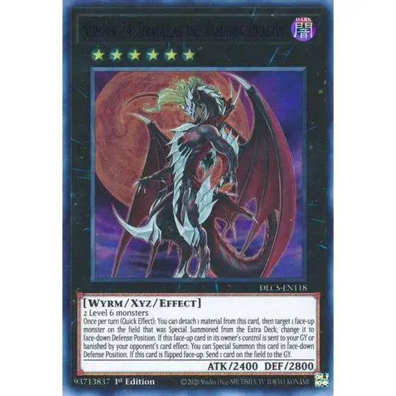 YuGiOh Trading Card Game Dragons of Legend: The Complete Series Ultra Rare Number 24: Dragulas the Vampiric Dragon DLCS-EN118 [Purple Variant]
