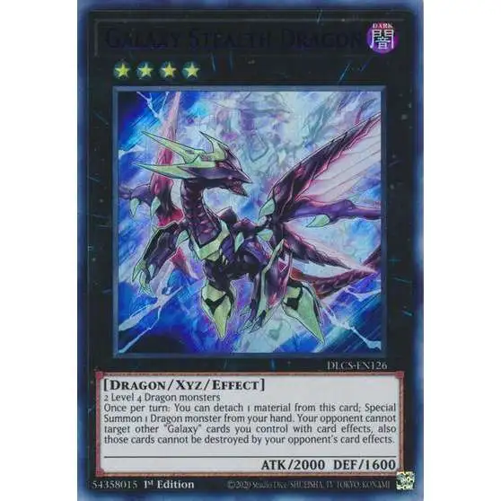 YuGiOh Trading Card Game Dragons of Legend: The Complete Series Ultra Rare Galaxy Stealth Dragon DLCS-EN126 [Blue Variant]