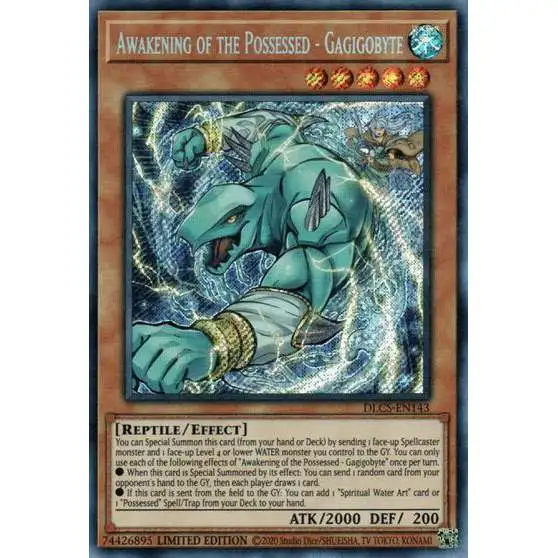 YuGiOh Trading Card Game Dragons of Legend: The Complete Series Secret Rare Awakening of the Possessed - Gagigobyte DLCS-EN143