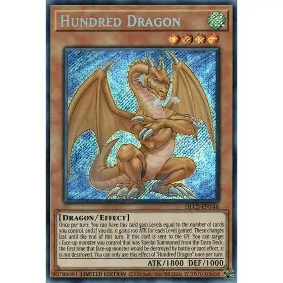 YuGiOh Trading Card Game Dragons of Legend: The Complete Series Secret Rare Hundred Dragon DLCS-EN146