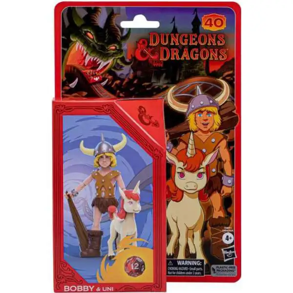 Dungeons & Dragons Cartoon Classics Bobby & Uni Action Figure 2-Pack (Pre-Order ships January)